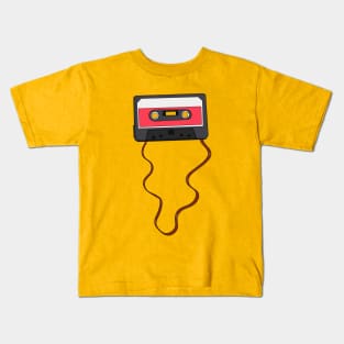 Unwound Cassette Tape Mixtape Retro Vintage Kids T-Shirt